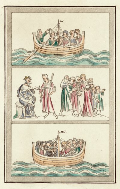Thomas Becket'in Hayatı (renkli gravür) by English School