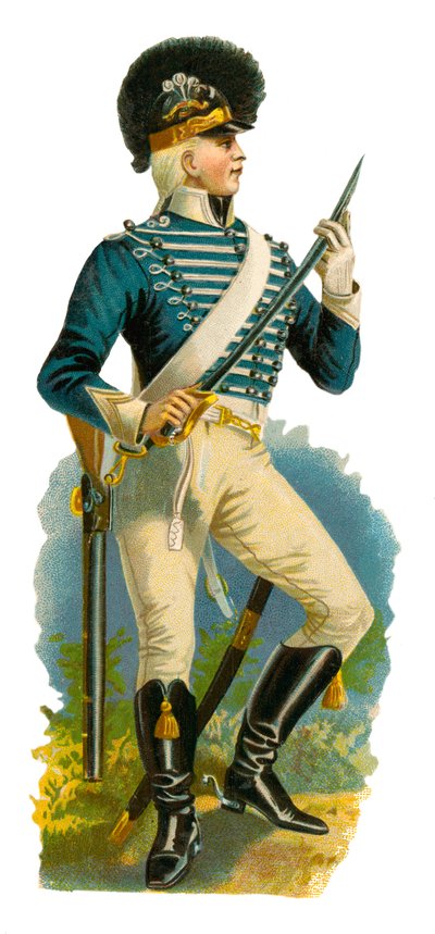 George III zamanının hafif ejderhası, 1761-1820 by English School