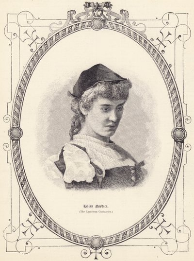 Lilian Nordica (Amerikan Kantatrisi) (gravür) by English School