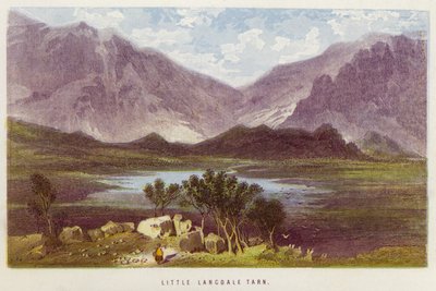 Küçük Langdale Tarn (renkli taş) by English School
