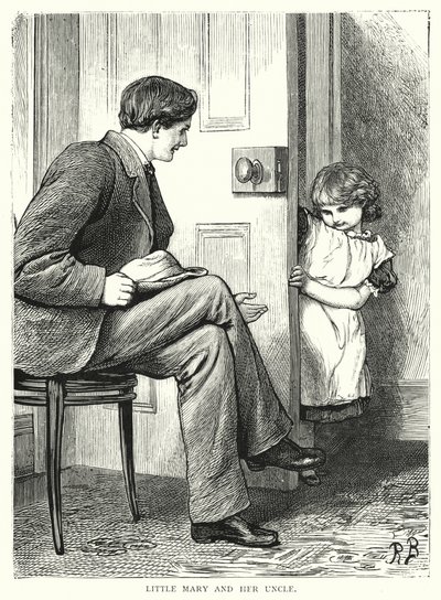 Küçük Mary ve amcası (gravür) by English School