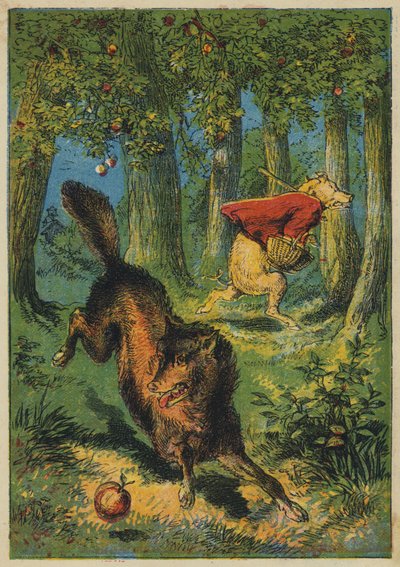 Küçük Domuz Kaçıyor (renkli taş baskı) by English School