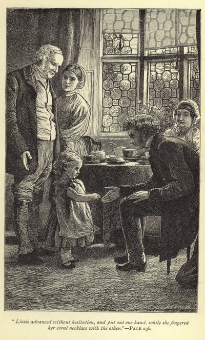 Lizzie tereddüt etmeden ilerledi ve bir elini mercan kolyesiyle parmaklarken diğer elini uzattı. by English School