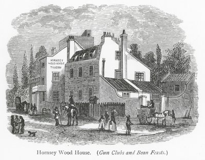 Londra Kulüpleri: Hornsey Wood House (gravür) by English School