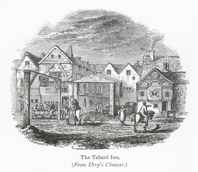 Londra Kulüpleri: The Tabard Inn (gravür) by English School