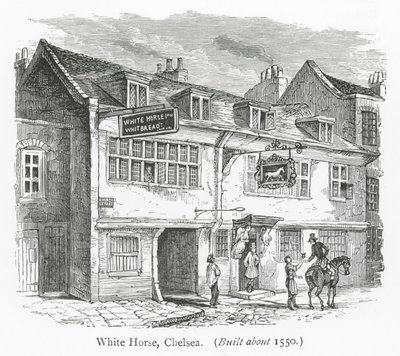 Londra Kulüpleri: White Horse, Chelsea (gravür) by English School