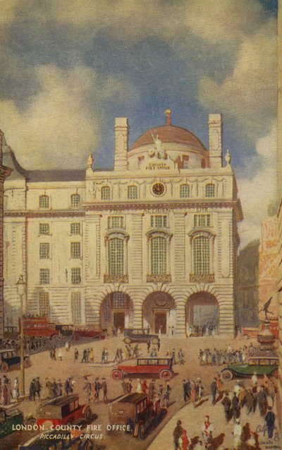 London County İtfaiye Ofisi, Piccadilly Circus by English School