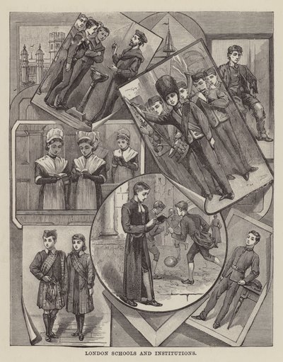 Londra Okulları ve Kurumları (gravür) by English School