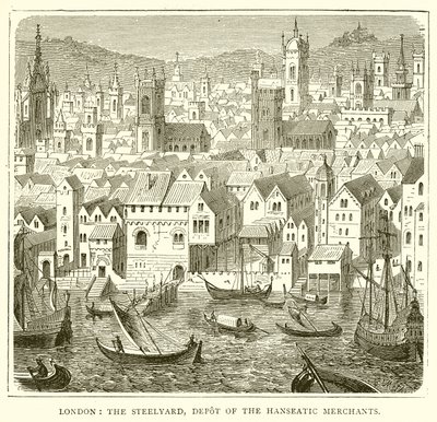 Londra: The Steelyard, Hansa Tüccarlarının Deposu by English School