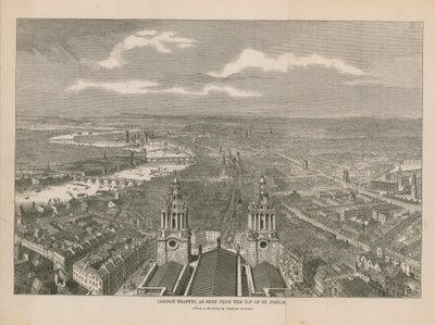 St Pauls tepesinden görüldüğü gibi Londra Trafik by English School