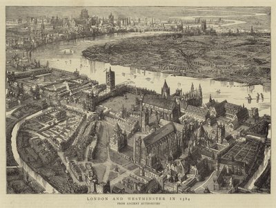 1584 yılında Londra ve Westminster by English School