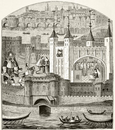 15. yüzyılda Londra ve Londra Kulesi, William Hickman Smith Aubrey (1858-1916) tarafından 