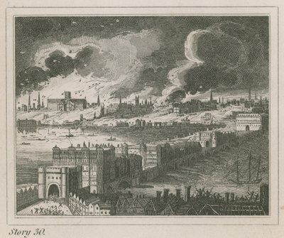 Büyük Yangın sırasında Londra by English School