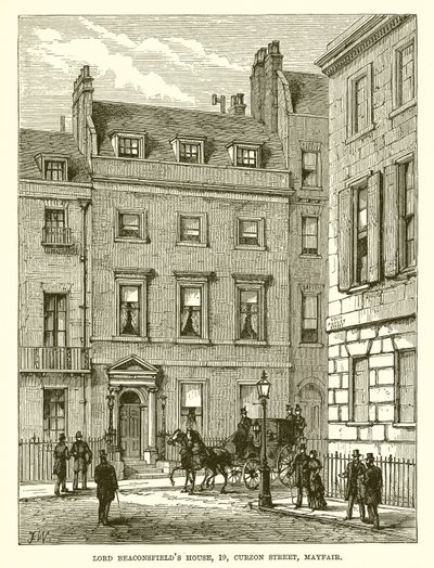Lord Beaconsfields Evi, 19, Curzon Caddesi, Mayfair by English School