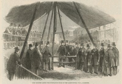 Lord Berners, Tarım Salonunun temel taşını döşerken by English School