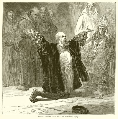 Lord Cobham, Piskoposların huzurunda, 1413 by English School
