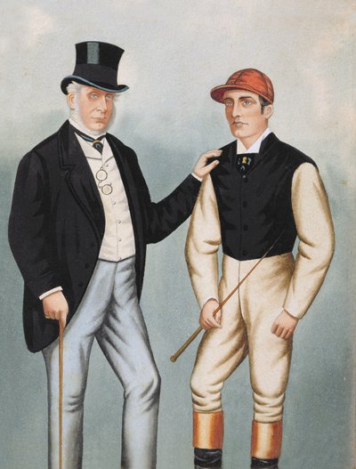 Lord Falmouth ve Fred Archer (1857-1886) (kağıt üzerinde wc) by English School