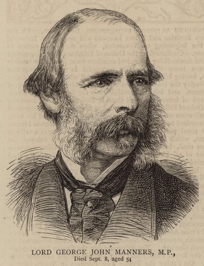 Lord George John Manners, MP (gravür) by English School