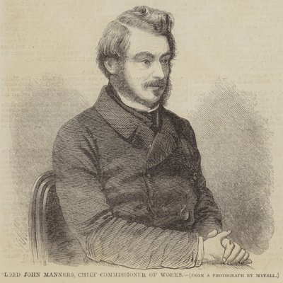 Lord John Manners, İş Baş Komiseri (gravür) by English School