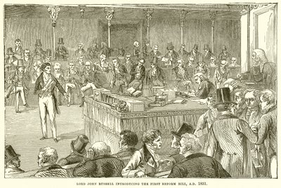 Lord John Russell İlk Reform Yasasını Tanıtıyor, MS 1831 by English School