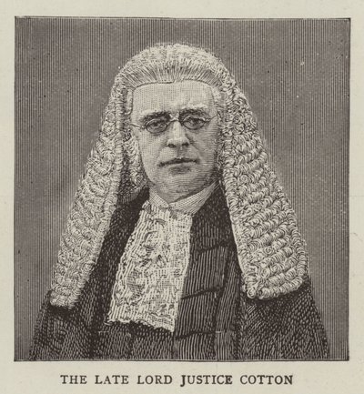 Lord Justice Cotton (gravür) by English School