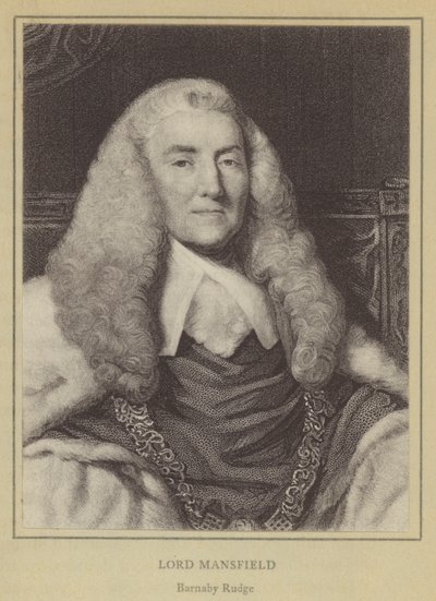Lord Mansfield, Barnaby Rudge (taş) by English School