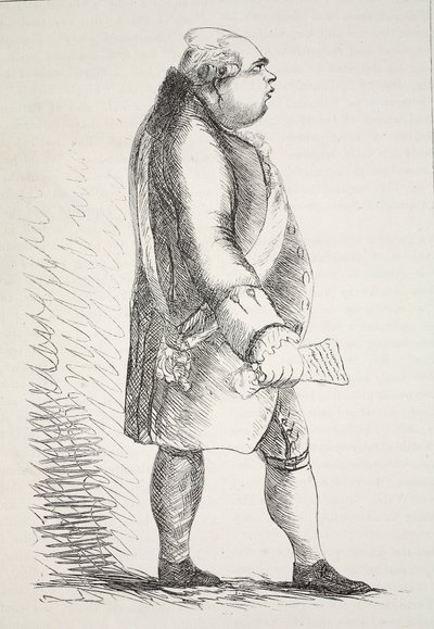 Lord North, eski bir baskının tıpkıbasımı by English School