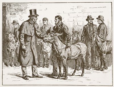 Lord Shaftesbury, bir maliyet satıcısı Eşek Gösterisini teftiş ediyor, İngiltere Kilisesi