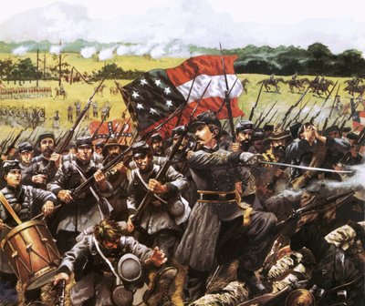 Konfederasyon Ordusu ile savaşan Loreta Janeta Velasquez, erkek kılığında by English School