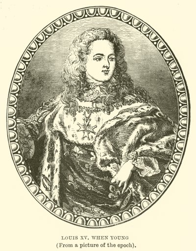 Louis XV gençken by English School