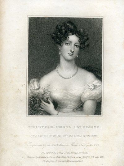 Louisa Catherine Osborne, Leeds Düşesi, Carmarthen Markizi, 1830 by English School
