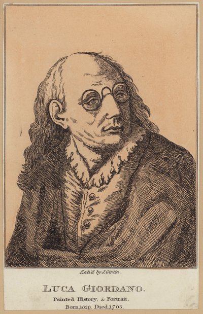 Luca Giordano, İtalyan ressam ve grafiker (gravür) by English School