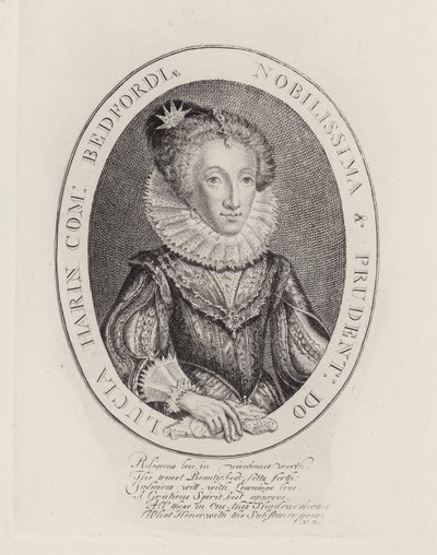 Lucy Harrington, Bedford Kontesi (gravür) by English School