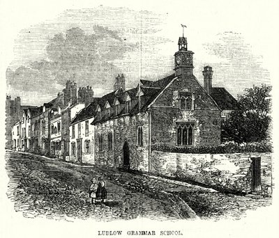 Ludlow Gramer Okulu (gravür) by English School