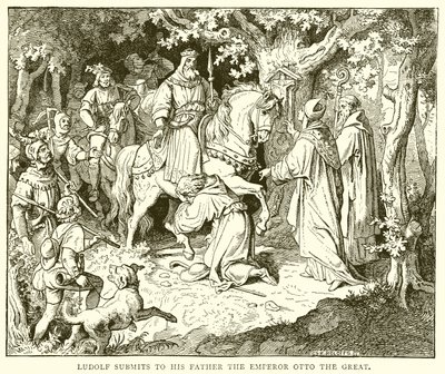 Ludolf, Babasına İmparator Büyük Otto'yu sunar by English School