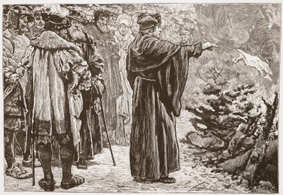 Luther Papaları Yakıyor Boğa, James Aitken Wylie (1808-1890) tarafından yazılan Protestanlığın Tarihinden bir örnek, pub. 1878 by English School