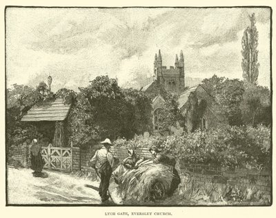 Lych Kapısı, Eversley Kilisesi (gravür) by English School