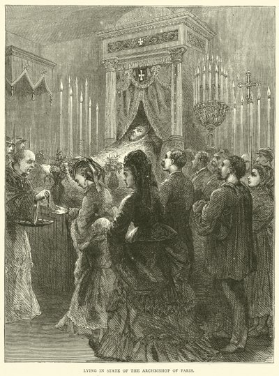 1871 Paris Başpiskoposunun eyaletinde yatarken by English School