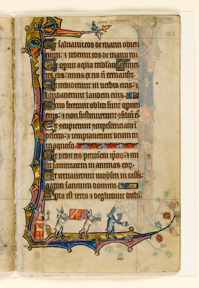 MS 1-2005, fol. 152r: Bir Tavşan Cenaze Alayı, Macclesfield Psalter