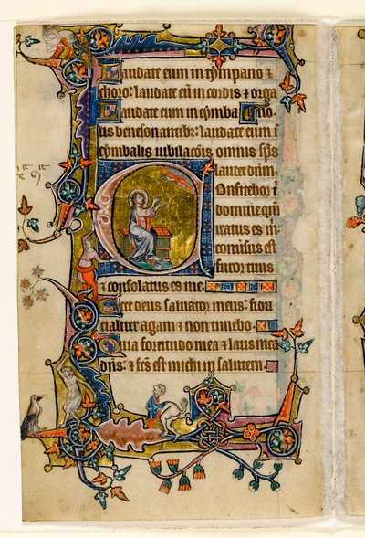 MS 1-2005, fol. 207v: Isaiah Praying, Macclesfield Psalter, Use of Sarum, East Anglia, c.1330