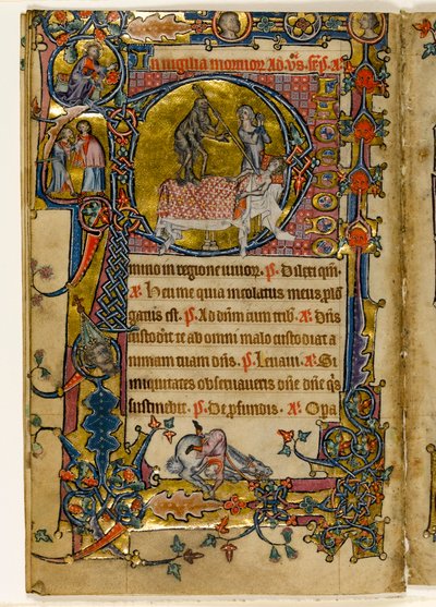 MS 1-2005, fol. 235v: Ölüm Çarpması, Macclesfield Mezmurundan tarihlendirilmiş baş harf 