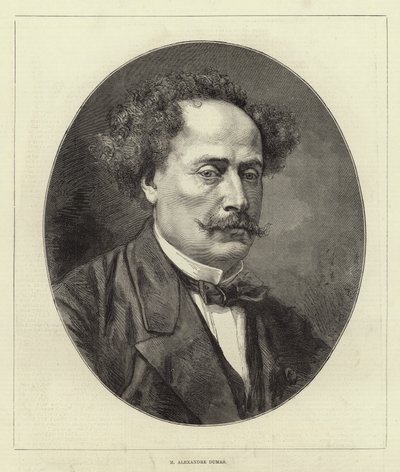 Bay Alexandre Dumas (gravür) by English School