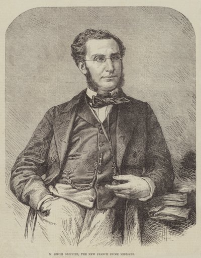 M Emile Ollivier, Yeni Fransa Başbakanı (gravür) by English School