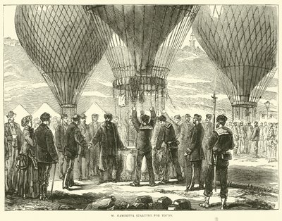 M Gambetta turlar için başlıyor, 1870 Kasım by English School