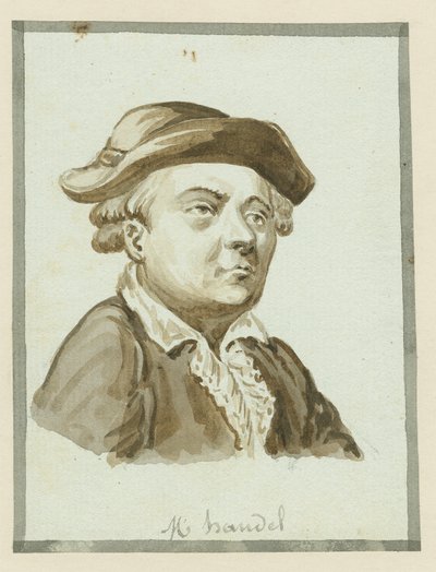 M. Handel, 19. yüzyıl ortası (kağıt üzerine mürekkep) by English School