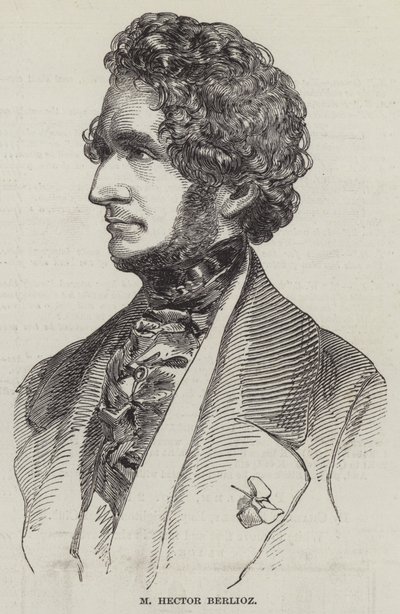 M Hector Berlioz (gravür) by English School