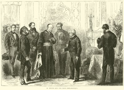 M Thiers ve Kolordu Diplomatique, Mart 1871 by English School