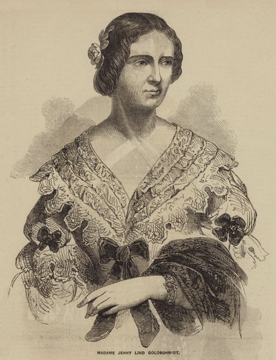 Madam Jenny Lind Goldschmidt (gravür) by English School