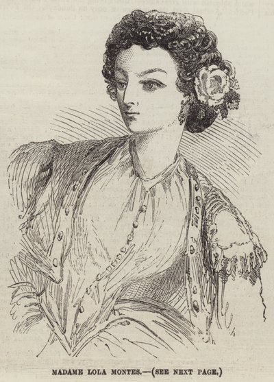 Madam Lola Montes (gravür) by English School