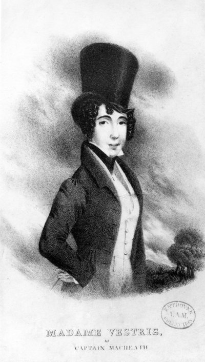 Madam Vestris, Kaptan MacHeath rolünde, 1833 by English School